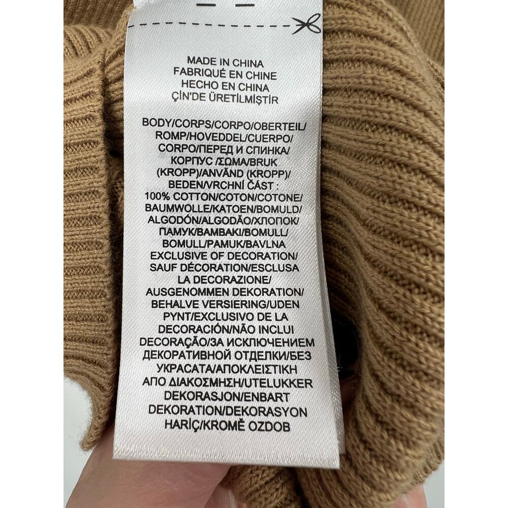 NEW Lauren Ralph Lauren sweater classic long sleeve ribbed camel turtleneck XL - Picture 8 of 9